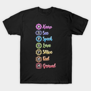 Seven Chakra Om Yoga T-Shirt